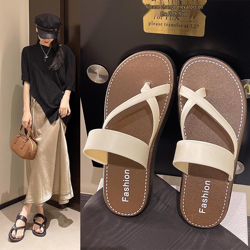 2025 Dámské univerzální ploché žabky – Módní, pohodlné žabky pro letní plážové oblečení