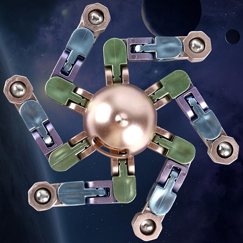 Spinner Fingertip Gyro Creative Decompression Finger Mechanical Gyro Folding Deformation Finger Gyro Toy