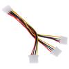 4 Pin Ide 1-To-3 Molex Ide Female Power Supply Splitter Exentsion Adapter Cable