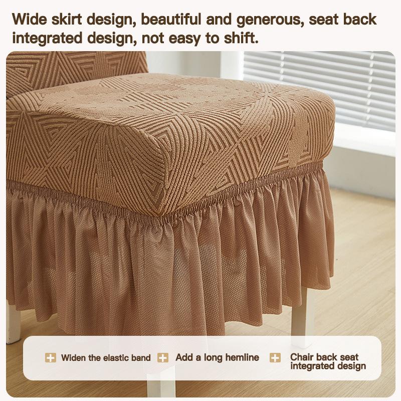 Thickened Elastic Chair Cover Skirt Integrated Stool Dust Cover Hotel Restaurant Universal In All Seasons