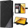 Case for Xiaomi Redmi Note 13 5G - eFConnection - Shockproof PU Leather - Card Pocket - Retro Design - Black