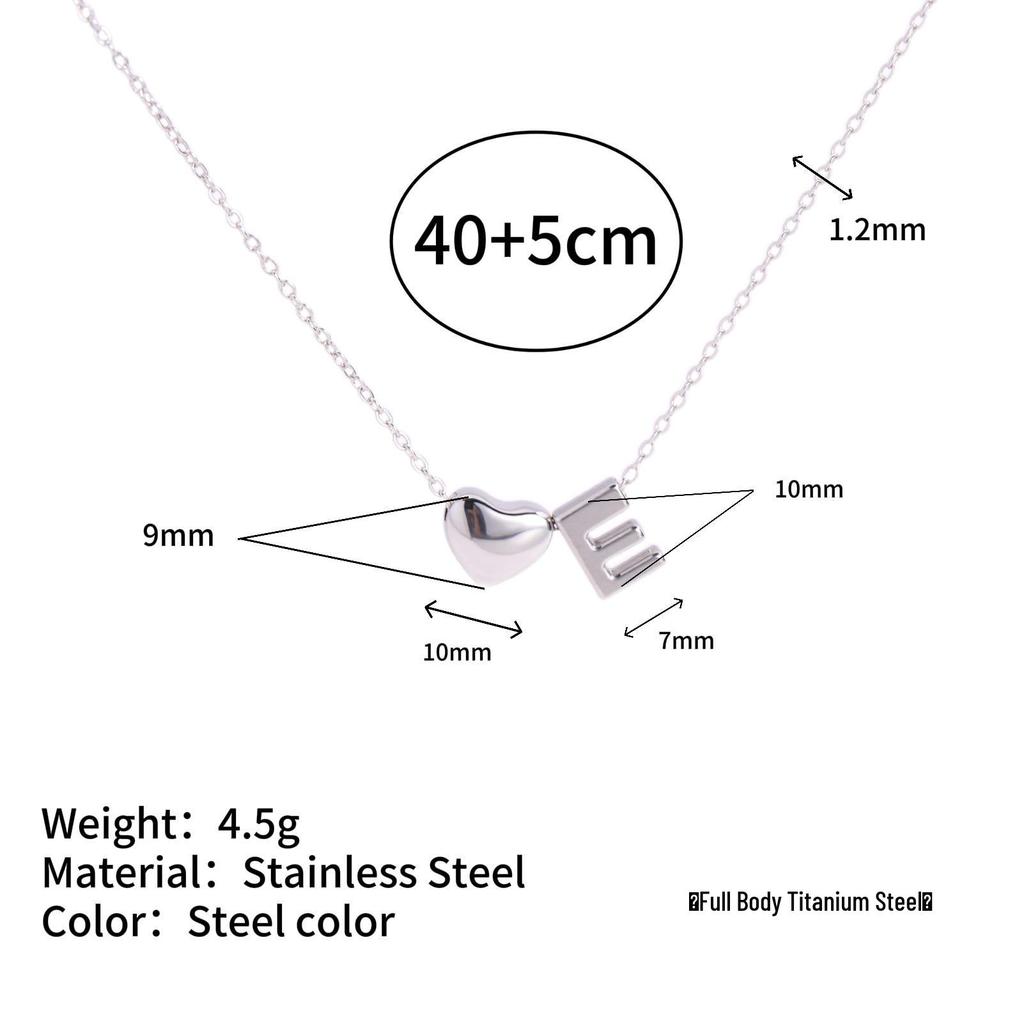 Herz Anhänger Halskette: 18K vergoldeter Edelstahl mit 26 englischen Buchstaben.