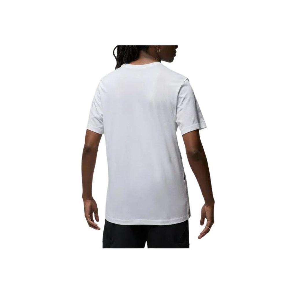 Jordan T-Shirt mit Grafikdruck, Rundhalsausschnitt, kurze Ärmel, Herren-Tops, Weiß FN6026-100