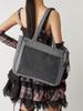 WEGO Transparent Large Intestine Single Shoulder Bag - Small Capacity, Versatile with Button Closure.