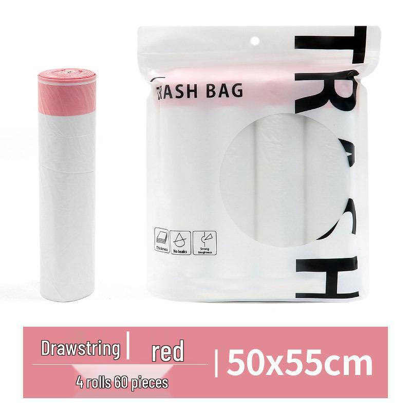 Drawstring Garbage Bags for Kitchen, Hotel, and Household Use - Portable and Thickened for Waste Classification