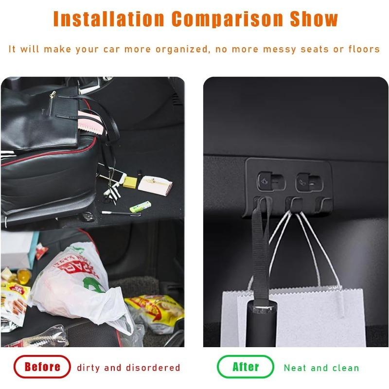 Tesla Model Y Rear Trunk Hook Seat Rear Trunk Grocery Bag Holder Hooks Interior Accessories Compatible with Model Y 2025 2025