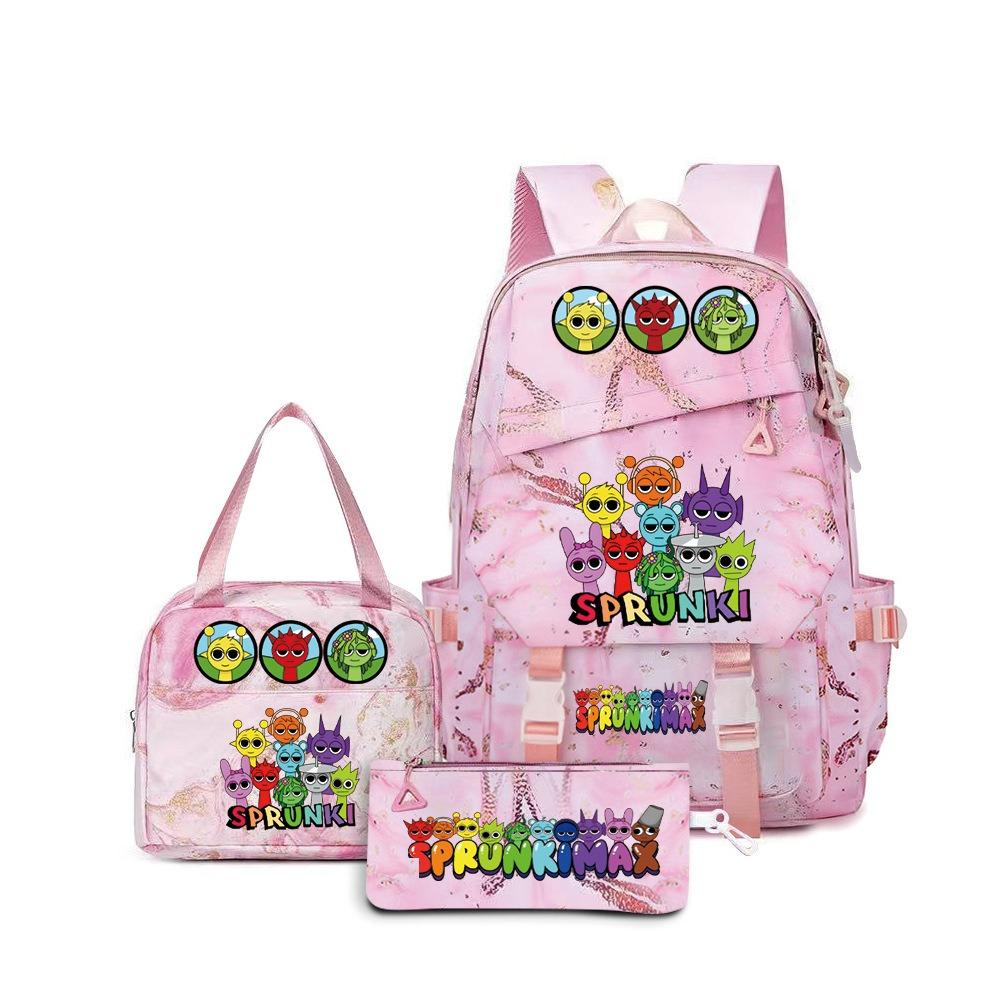 Rhythm Box Backpack Student School Bag Middle College Student Simple Outdoor Travel Backpack D