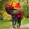 1pc Lighthouse Sunset Automatic Folding Umbrella, Heavy Duty 8 Rib Iron Frame,  Suitable for Travel, Daily Use, Birthday, Decor Gift M0105113