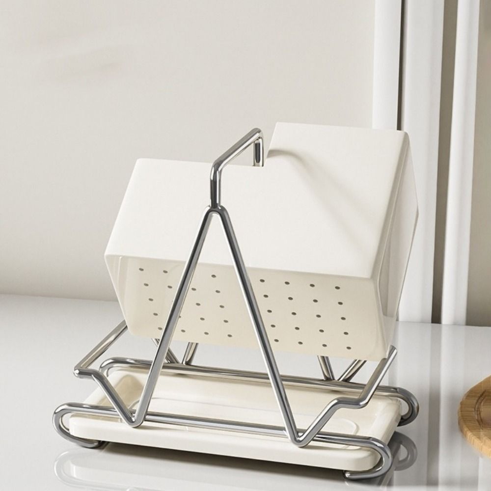 Stainless Steel Chopsticks Storage Box Countertop Type Utensil Holder Cutlery Organizer  for Home