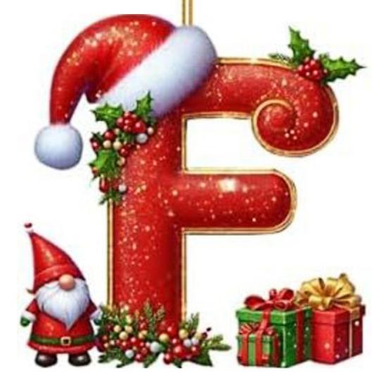 Red Initials Christmas Ornaments 2D Acrylic Personalized Gnomes Monogram Pendant with Santa Hat 26 Letters Christmas Tree Hanging Decoration for Xmas