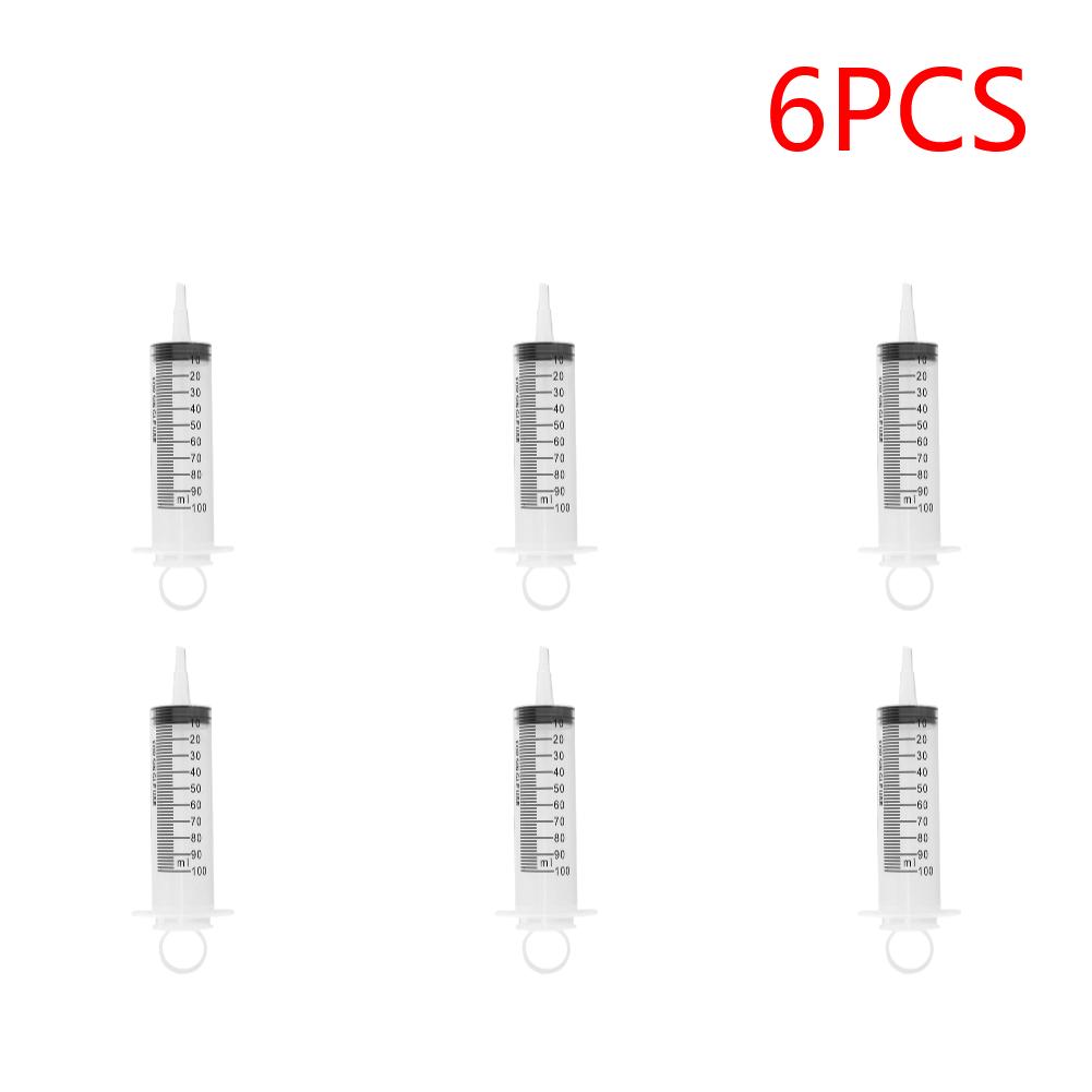 100ml Measuring Syringe Glue Filling Liquid Syringe Without Needle Plastic Syringe Watering Refilling for Industrial Hydroponics