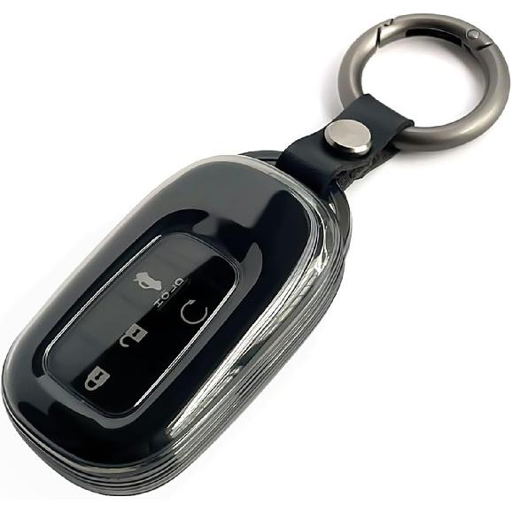 Key Fob Cover Case For Honda 2022 2023 2024 2025 Civic Accord HR-V Pilot CR-V, Full Cover Key Chain Holder Protector Accessories, Clear TPU, Durable