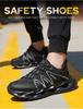 Men's Lightweight Steel Toe Safety Shoes - Anti-Fatigue, Anti-Smash, Anti-Puncture, Soft Sole, Ideal for Warehouse and Workshop Work.
