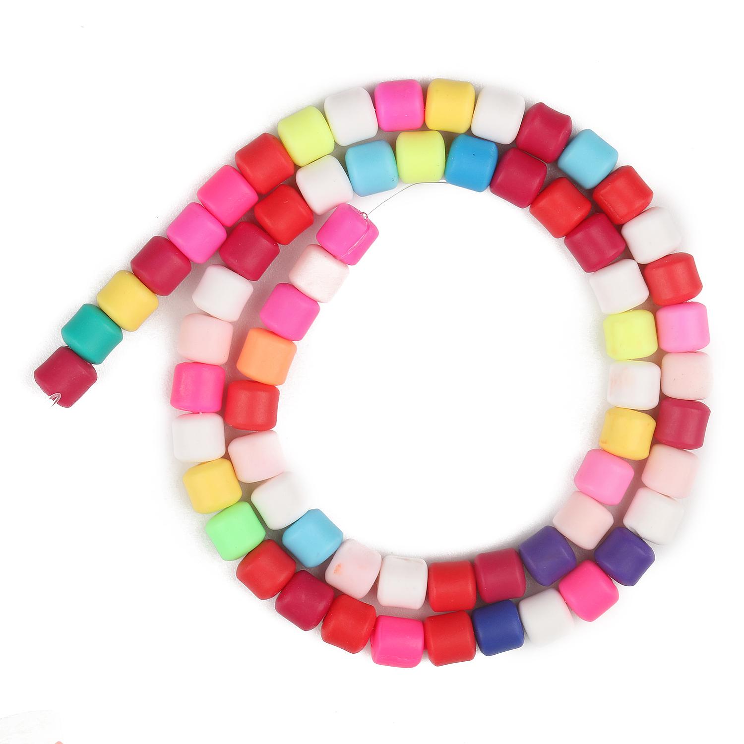 

6x6 мм полимерная глина цилиндрическая форма разноцветный гематитовый камень свободные круглые бусины для аксессуаров, изготовления ювелирных изделий, браслет «сделай сам» 6x6mm разноцветный