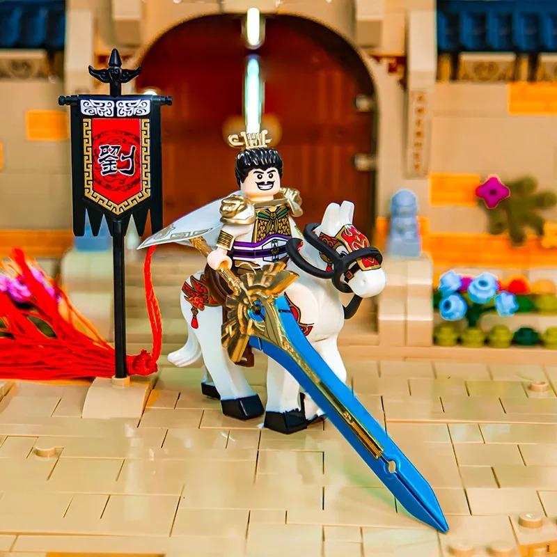 Building Block Man Figurine Three Kingdoms Zhuge Liang Armor Version Lu Bu Children's Assembly Toy Boy Holiday Gift Collection