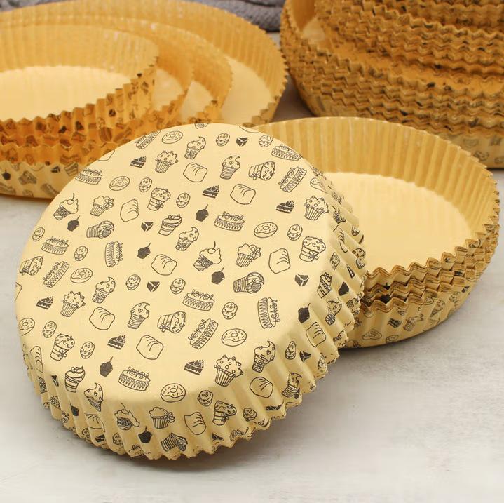 Thickened Laminated Paper Pizza Tray for Air Fryer - 4/6/8 Inch Bread Tray