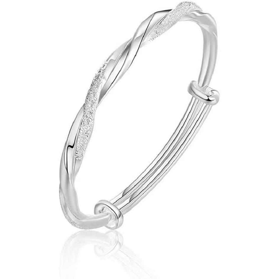 kelistom 925 Sterling Silver Bracelets for Women Teens, Love Heart Charm Chain Bracelet Bangle Fashion Jewelry Gifts