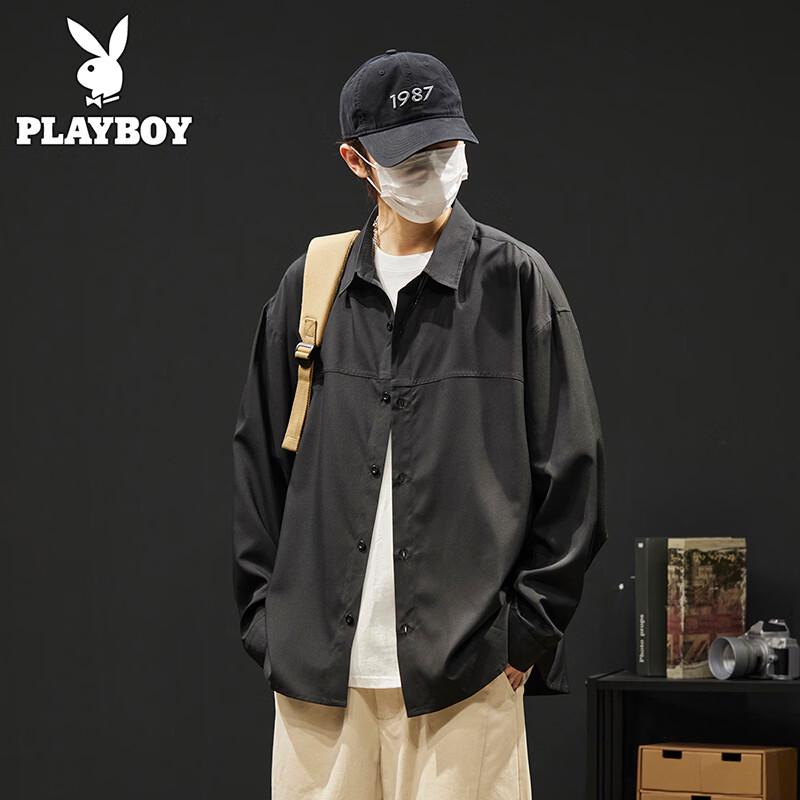 

Playboy Men s Long-Sleeve Casual Shirt Jacket L