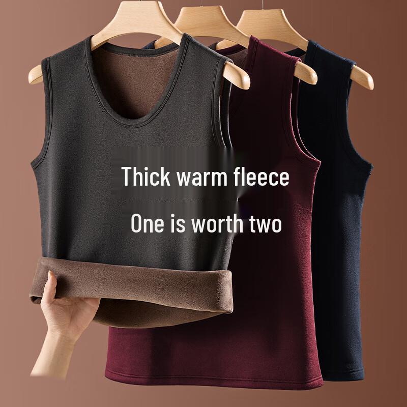Langsha Men's Thickened Thermal Fleece Vest