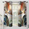 2 Pcs Golden line butterfly print curtains,suitable for bedroom,living room kitchen decoration,home decoration,window decoration