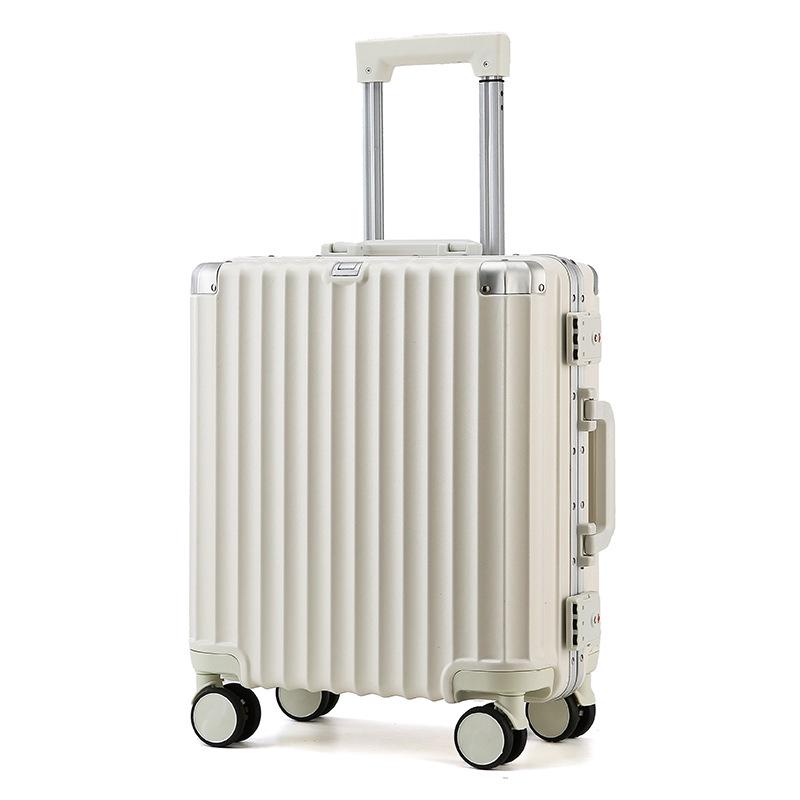 18-inch Lightweight Carry-On Suitcase for Men and Women - Airline Approved, Horizontal Design with Lockable Trolley.