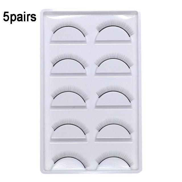 5/15 Pairs Training False Lashes False Eyelash Extension Practice Lashes Beginners Self Adhesive Lash Strips Eye Makeup Tools