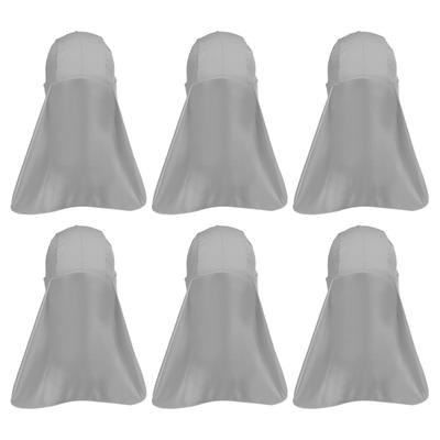 PATIKIL Nackensonnenschutzhut mit Totenkopf Hitzschlag Grau Design, Kühlend, 6-teiliges Set, Prävention, Wandern/Outdoor-Nutzung,