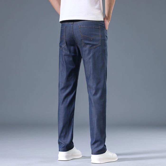 Summer Youth Fashion Tencel Jeans Men s Straight Pants Versatile Trendy Men s Jeans 29