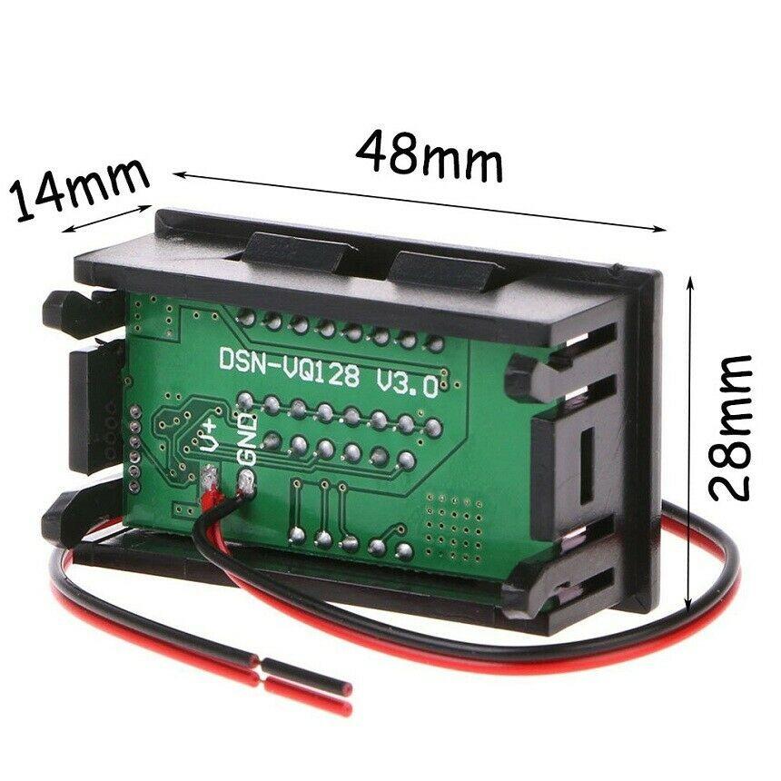 24V-60V Auto Marine Motorrad LED Digitales Voltmeter Spannungsanzeige Batterieanzeige
