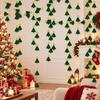 2M Christmas Tree Paper Flag Green Hanging Backdrop Decor Christmas Hanging Streamer Holiday Decor