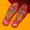 Summer Cotton Embroidered Insoles for Men and Women - Thick, Sweat-Absorbing, Wedding Celebration Design