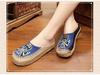 Peking Opera Face Embroidery Espadrilles - Handmade Linen Mori Girl Shoes