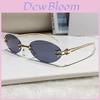 Jennie Style Oval Cat Eye Sunglasses With Uv400 Protection For Fashionable Outings
