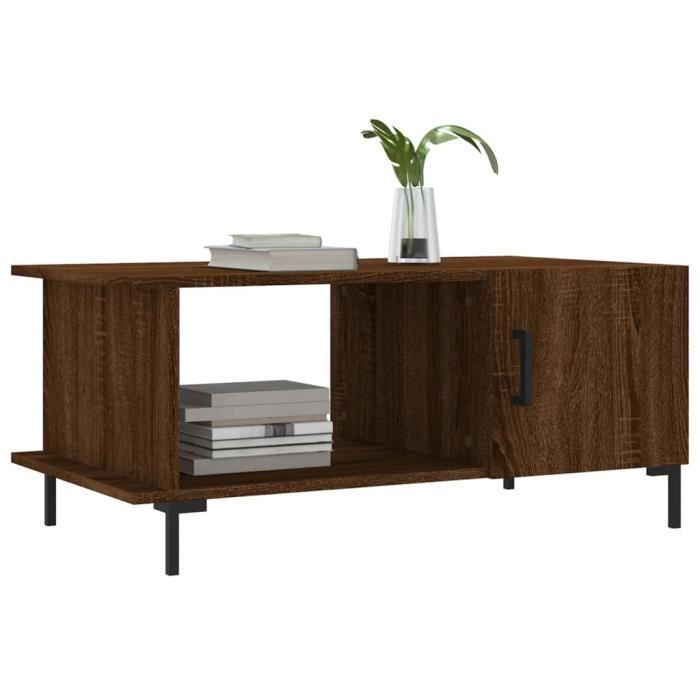 VidaXL Table basse chêne marron 90x50x40 cm bois d'ingénierie 829499
