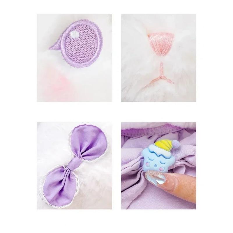 Kawaii Japan Lolita Bunny Bear Doll Kids Soft Plush Rabbit Stuffed Animals Hug Cuddly Throw Pillow Children Girl Birthday Gift