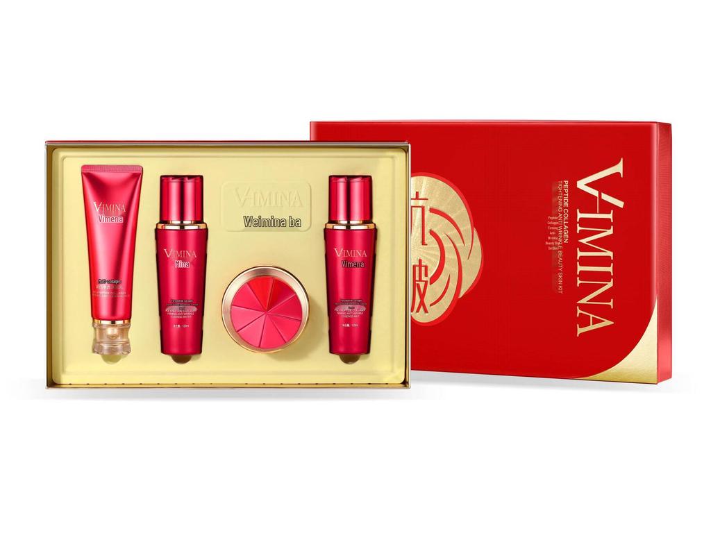 Radiant Peptide Collagen Set: Tender, Moisturizing, Non-Greasy Skincare for Brighter Skin Tone.