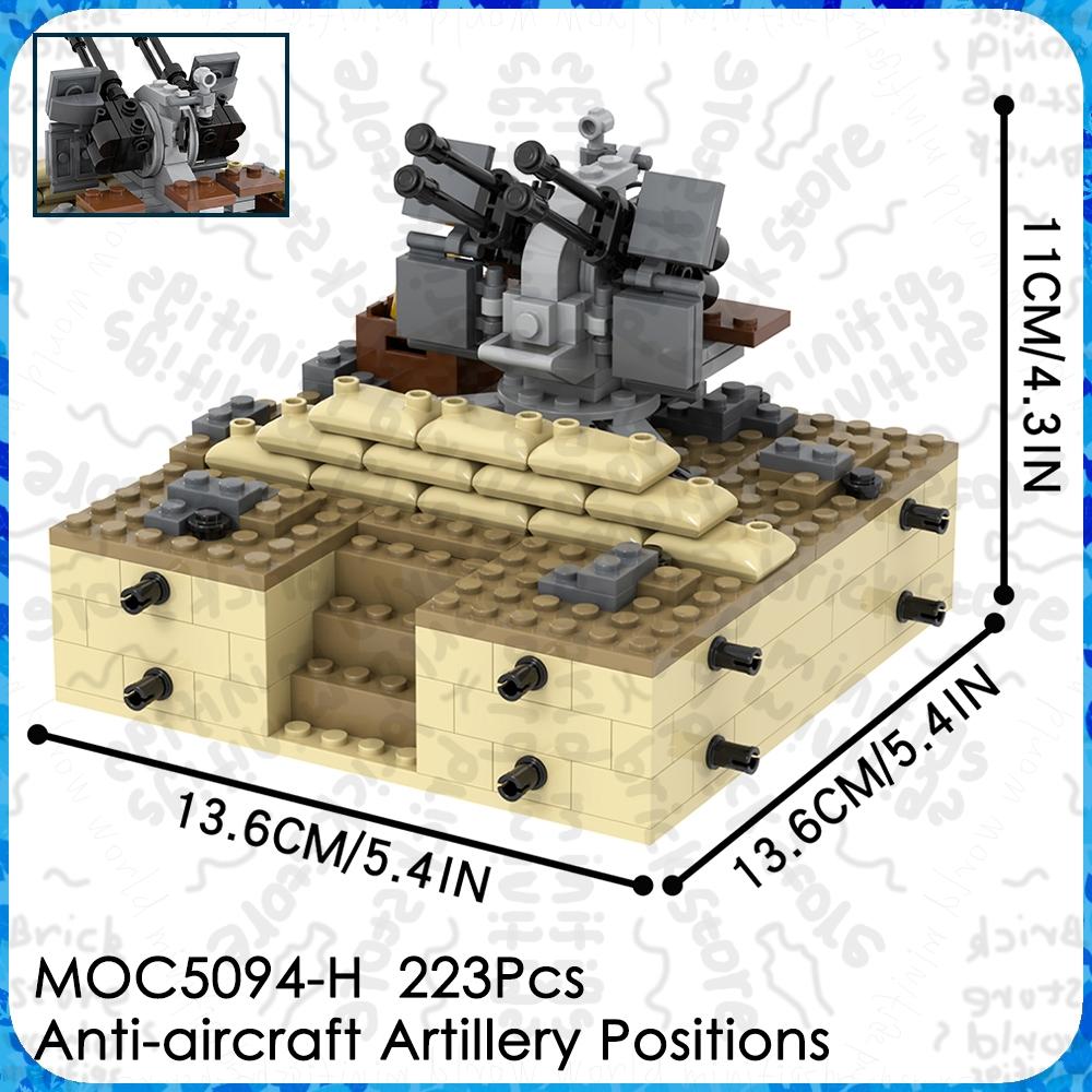 MOOXI Battlefield Bricks WW1 WW2 Military War Arsenal Compatible Figure Building Blocks Adult MOC5094 Set Gift Toys For Children