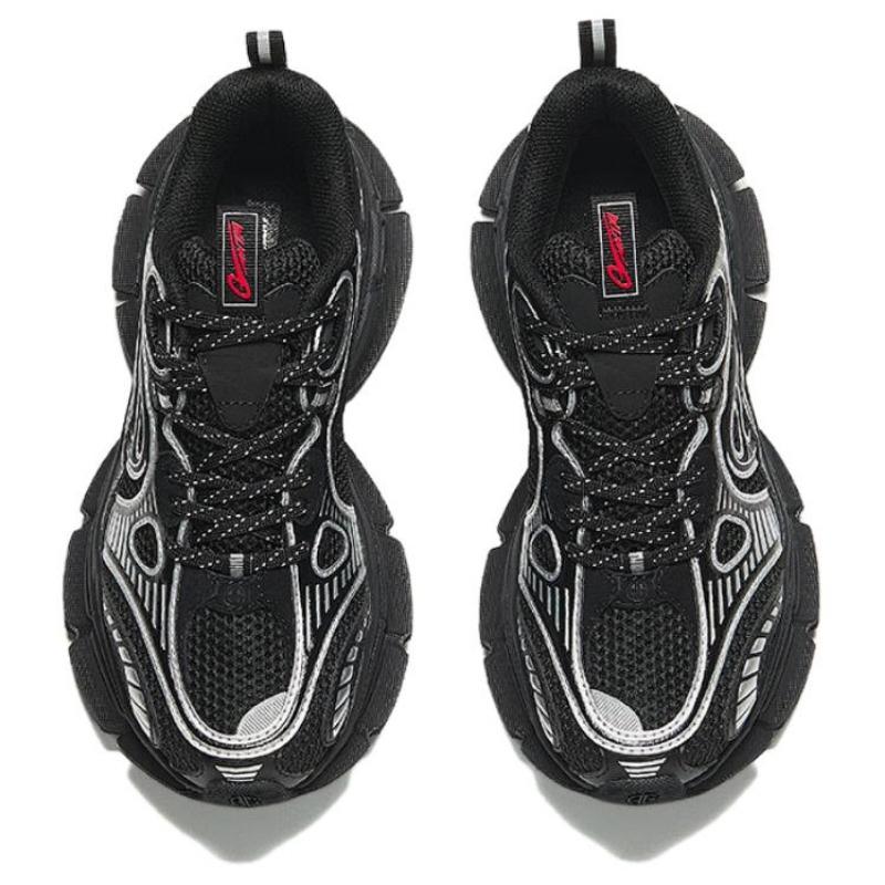 Anta Champion Series AG-G01 Fashion Trend Non-Slip Low-Top Casual Shoes Women Sneakers Black Silver 122438805A-1
