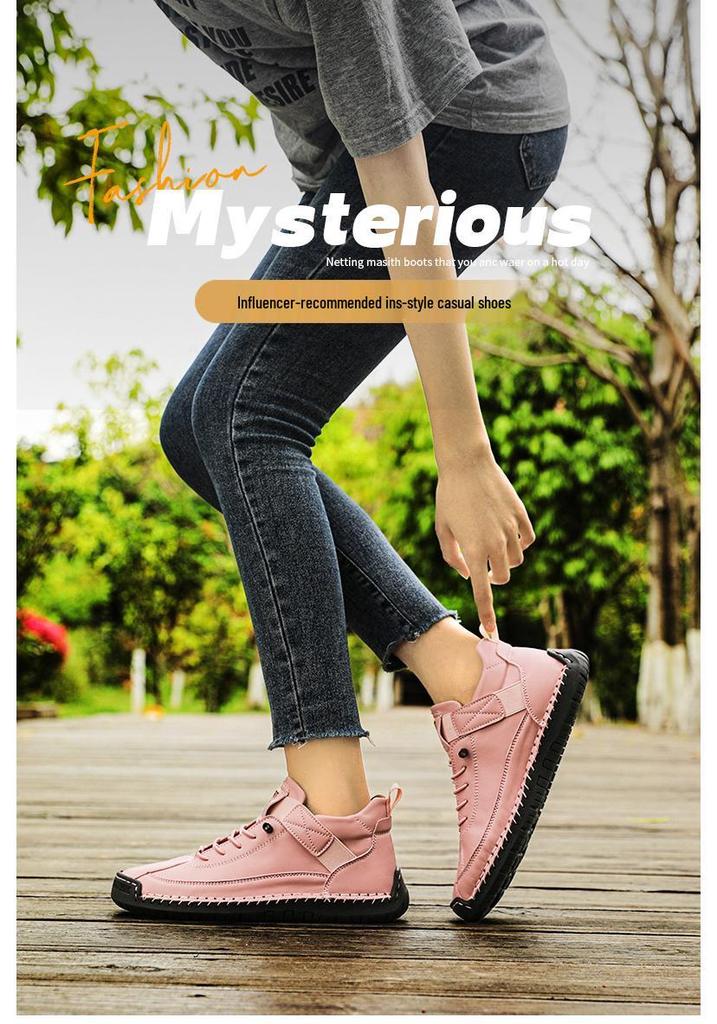 TK Cross-border Plus Size Hand-stitched Women's Casual Shoes