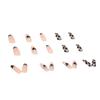Artificial Nails Black Checkerboard Love Manicure Wearable Nail Stickers Fake Nails Long Ballet Nails Removable Nail Pieces