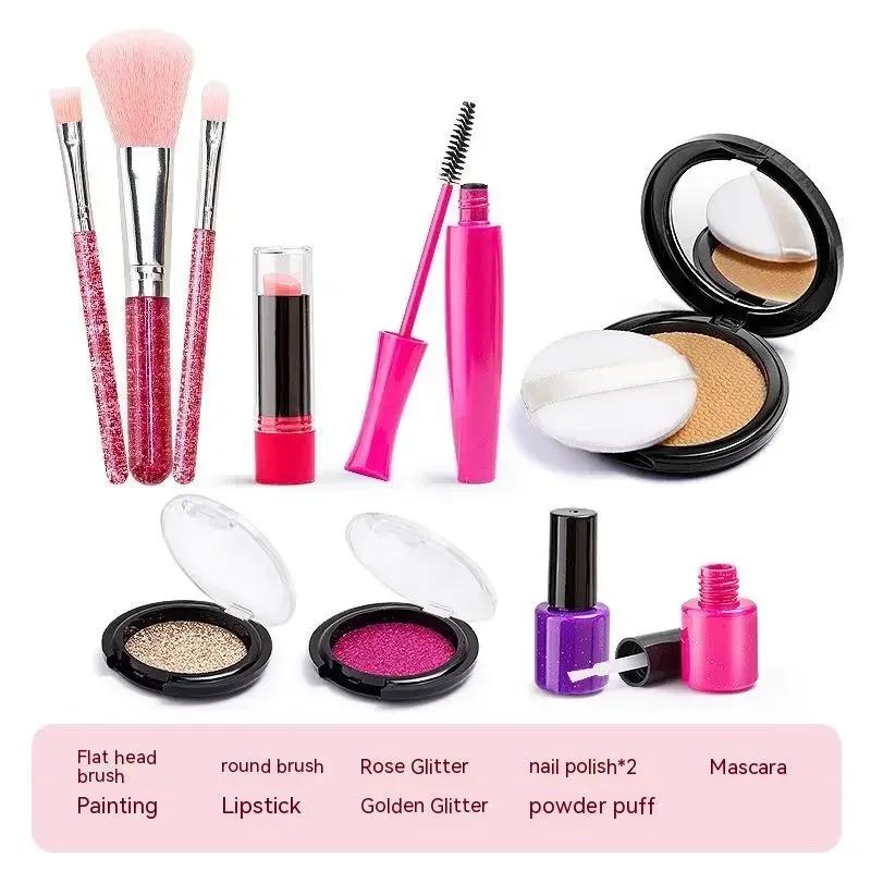 Kids Toys Simulation Cosmetics Set Pretend Makeup Toys Girls Play House Simulation Make Up Preschool Toys For Girls Fun Game
