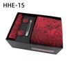 Cravatta da uomo Paisley Set regalo cravatta con gemelli e fermacravatta Cravatta business casual Nera Confezione regalo