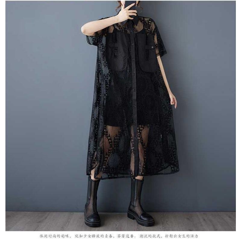 New Loose Plus Size Splicing Casual Simple Sweet Dresses