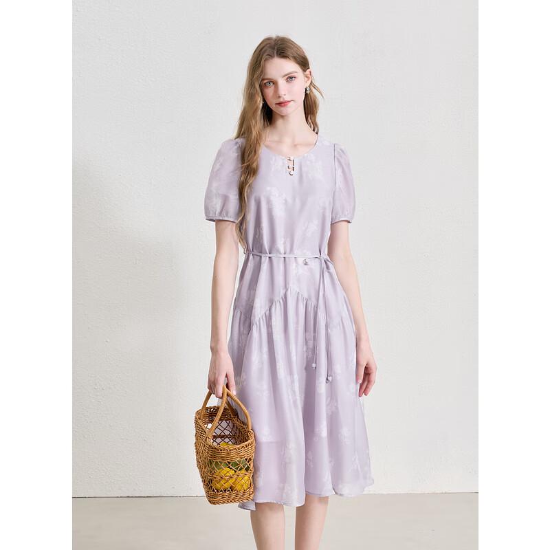 

Sancai French Floral A-Line Puff Sleeve Midi Dress M 160/84A