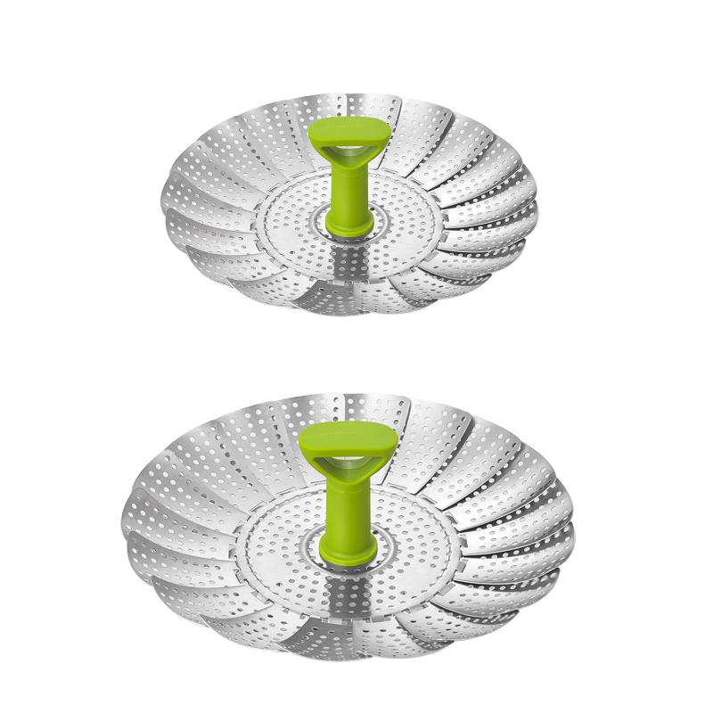 9/11Inch Stainless Steel Lotus Steaming Tray Folding Food Steamer Vegetable Fruit Food Basket Mesh Steamer Rack Cooking Cookware