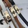 Fashionable Metal Adjustable Buckle Slim Belt for Women Perfect for Casual and Business Outfits