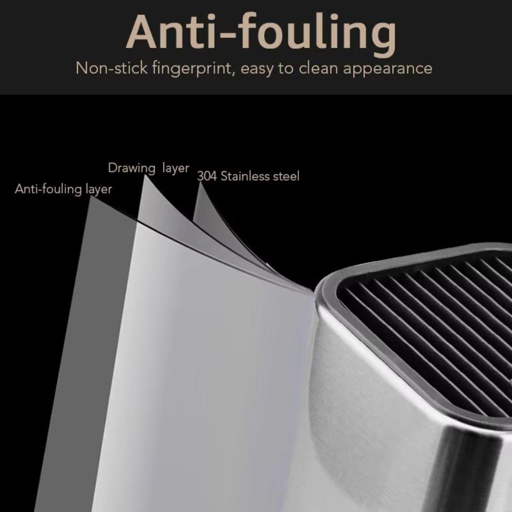 Stainless Steel Cutter Holder Drain Hole Square/Round Save Space Kitchen Utensil Organizer Quick Access Cutter Storage Bucket