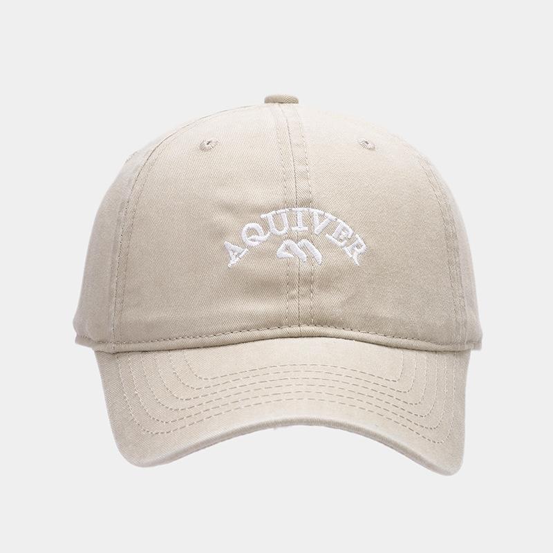 Washed Old Baseball Cap Men's and Women's Retro Letter Embroidered Cap Casual Versatile Soft Top Sunscreen Cap Tide