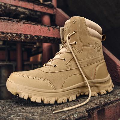 Military Boots Special Forces Flying Outdoor Combat Anti-skid Tactical Boots Training Shoes Outdoor Desert Mountaineering High-top Shoes