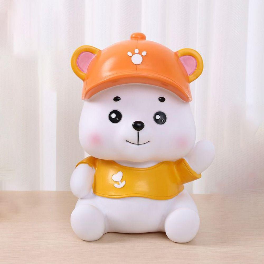Cartoon Litter Bear Saving Jar Drop-resistant Desktop Bear Ornament Bear Piggy Bank  Birthday Toy